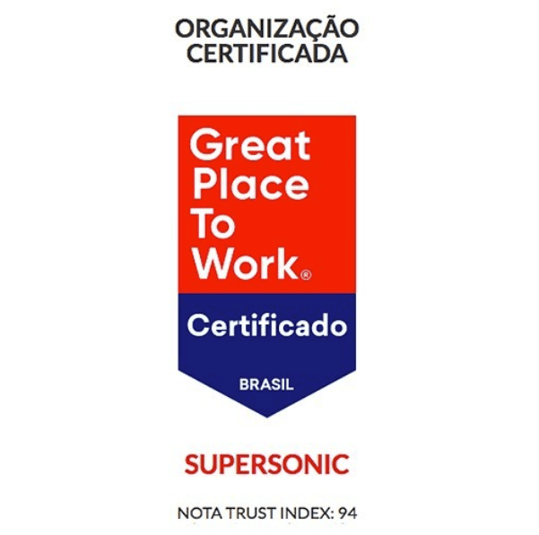 Supersonic Great Place to Work certification with Trust Index 94 in the historical publication.